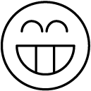 wide grin line Icon