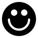 wide smile glyph Icon