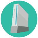 wii console Flat Round Icon