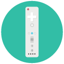 wii controller Flat Round Icon