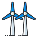 windmill Filled Outline Icon