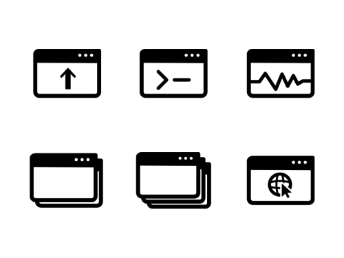 windows-and-browsers-glyph-icons