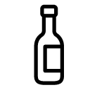 wine bottle line Icon