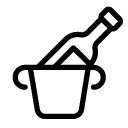 wine cooler line Icon