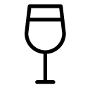 wine glass line Icon