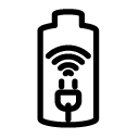 wireless battery charge line Icon
