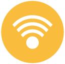 wireless connection Flat Round Icon