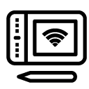 wireless drawing line Icon