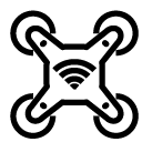 wireless drone line Icon