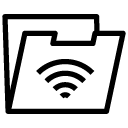wireless folder line Icon