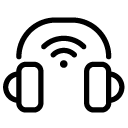 wireless headphone_1 line Icon