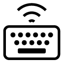 wireless keyboard one line Icon