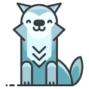wolf Filled Outline Icon