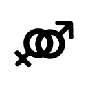 woman man relationship glyph Icon
