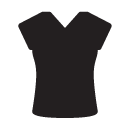 woman v-neck t-shirt glyph Icon