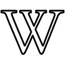 wordpress wikipedia line Icon