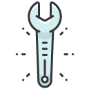 wrench Filled Outline Icon
