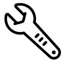 wrench line Icon
