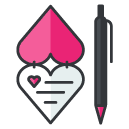 write card Filled Outline Icon