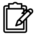 write clipboard pen line Icon