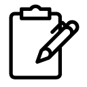 write pen clipboard line Icon