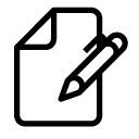 write pen document line Icon