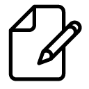 write pencil document line Icon