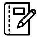 write pencil notebook line Icon