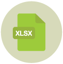 xlsx Flat Round Icon