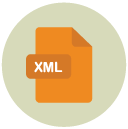 xml Flat Round Icon