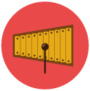 xylophone Flat Round Icon