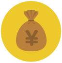 yen Flat Round Icon
