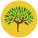 yoga poses Flat Round Icon