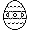 zigzag egg line Icon
