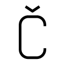 Č line Icon
