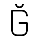 Ğ line Icon