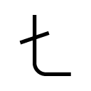 Ł line Icon
