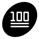 100 glyph Icon