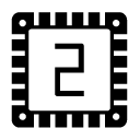 2 microchip glyph Icon