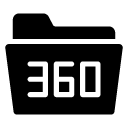 360 glyph Icon