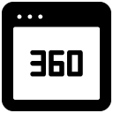 360 glyph Icon