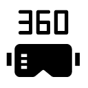 360 vr glasses glyph Icon