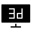 3d screen glyph Icon