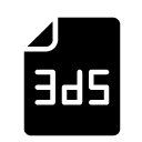 3ds file glyph Icon
