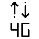 4G connection glyph Icon