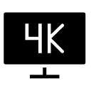 4k screen glyph Icon