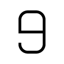 9 glyph Icon
