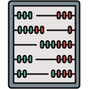 Abacus filled outline icon