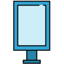 Advertisement Box filled outline icon
