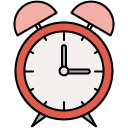 Alarm Clock filled outline icon